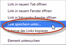 Speichern unter Title