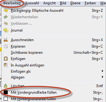 Mit vordergrundfarbe füllen Title