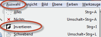 Auswahl invertieren Title