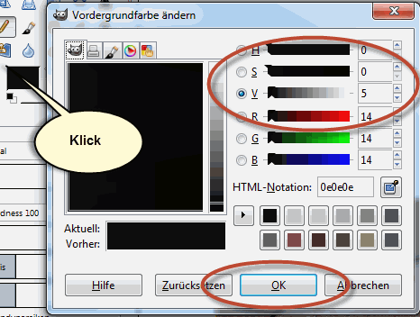 Neue Vordergrundfarbe Title