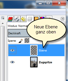 Ebenenfenster Title
